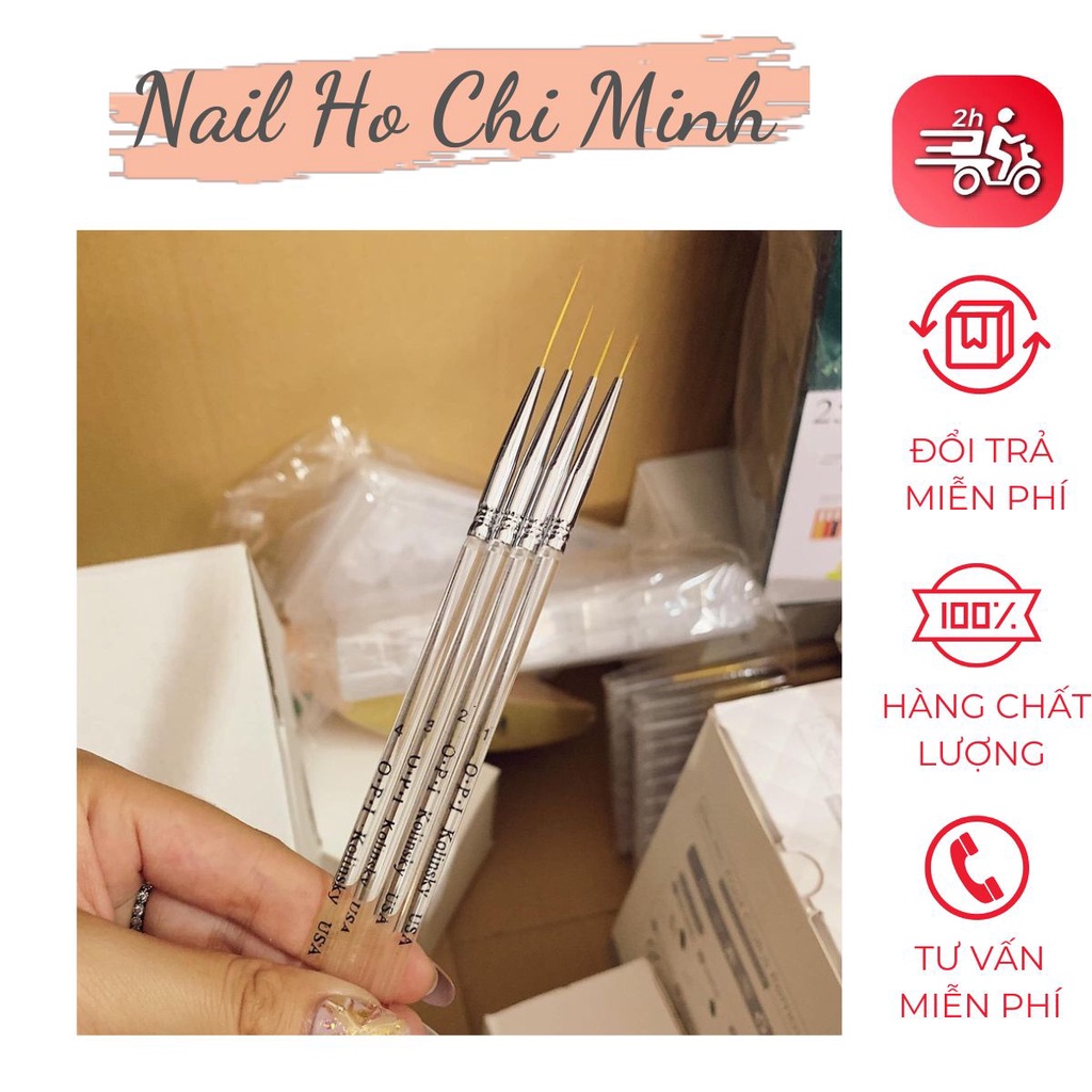 Cọ Vẽ Nét O.P.I , Cọ Râu Kẻ Thẳng Lông Mềm Vẽ Móng Siêu Mảnh Nét Nhỏ