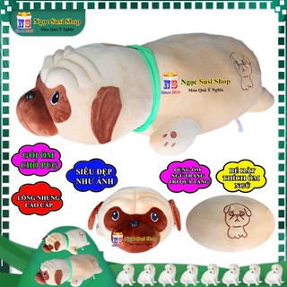 GẤU BÔNG CHÓ PUG SIÊU MỊN KHỔNG LỒ ÔM NGỦ QUÀ TẶNG - GỐI ÔM HÌNH CHÓ PUG [CAO CẤP] - NGỌC SUSI