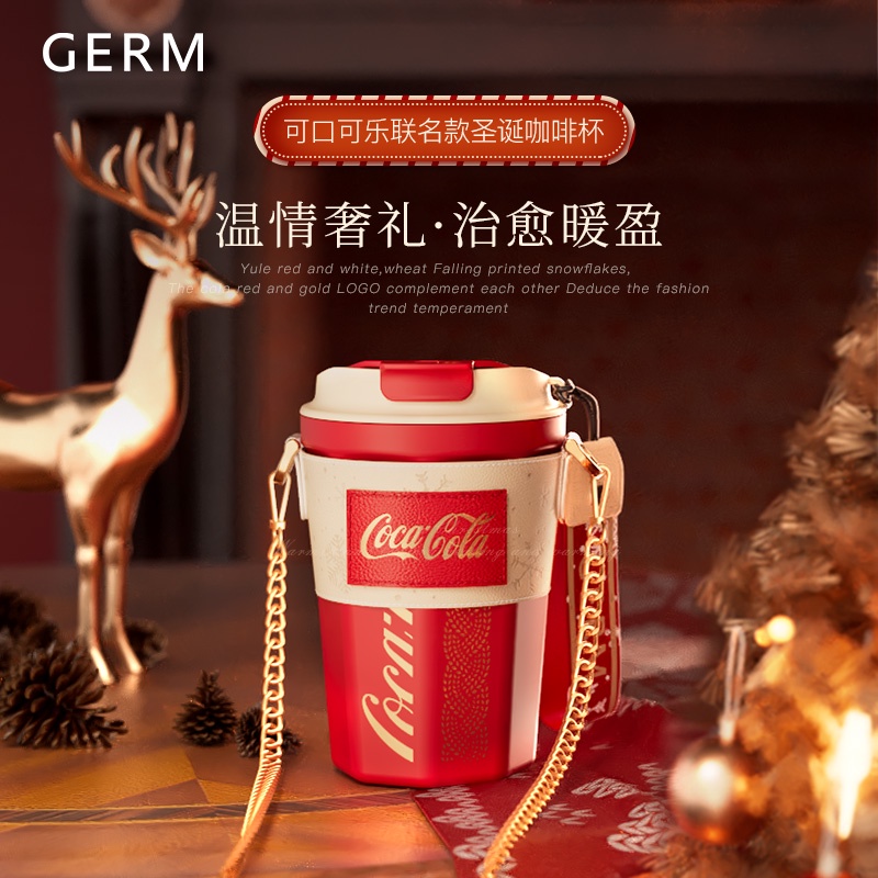 Ảnh Cốc giữ nhiệt APIYOO 390ml bằng thép không gỉ 316 họa tiết Coca Cola phiên bản giáng sinh 1