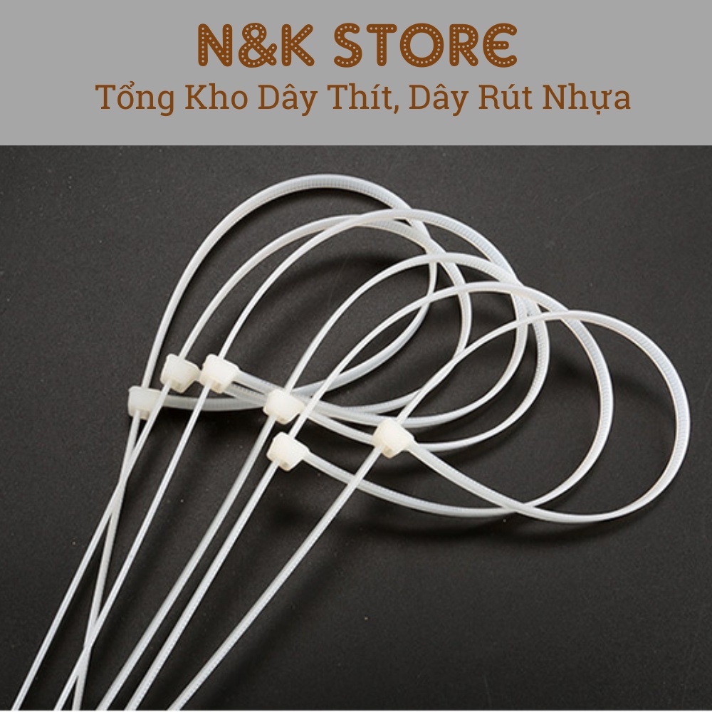 Bịch 950c dây rút nhựa 3x100mm, dây thít nhựa dài 10cm, lạt nhựa buộc bền chắc