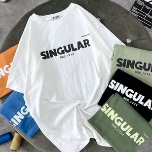 Áo phông nữ YUSTUDIO 3158 tay lỡ form rộng cotton khô mẫu SINGULAR