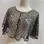 JVSUB Mũi Ngắn Thời Trang Thanh Lịch Vintage Đính Hạt Trang Trí