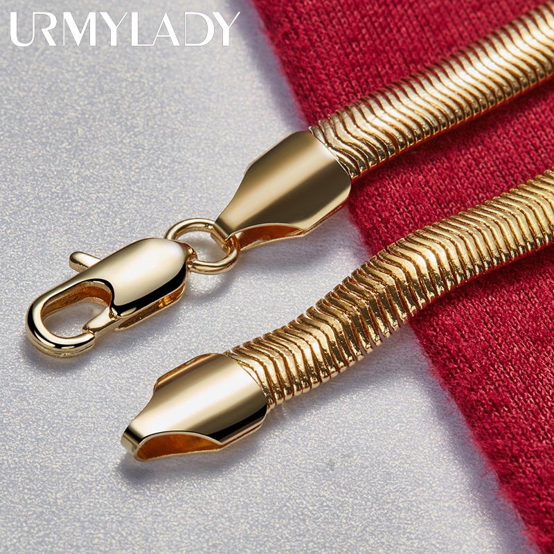 URMYLADY - Dây Chuyền/Vòng Tay Vàng 18K Phẳng, Quyến Rũ, Thích Hợp Cưới và Đính Hôn