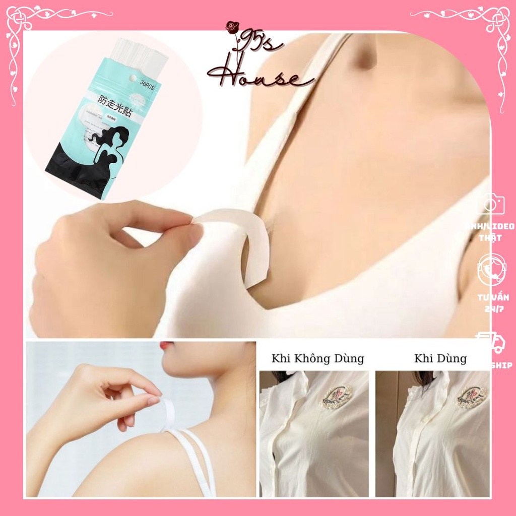 Miếng dán cố định quần áo chống hở, Băng dính định hình thời trang KT01 [95's House]
