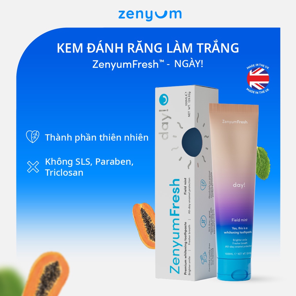 Ảnh Kem Đánh Răng Zenyum Fresh Ngày/Đêm (100mL) - Kem đêm HSD 9/2025 2
