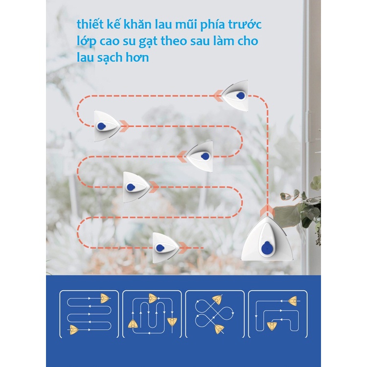 Lau kính 2 mặt nam châm PHUN SƯƠNG trực tiếp làm sạch kính cửa sổ chung cư an toàn tiện lợi hiệu quả
