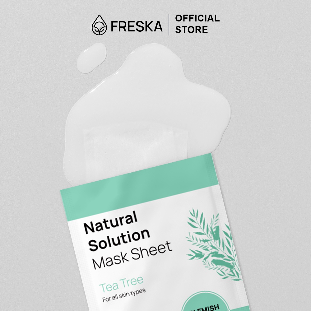 Ảnh Mặt nạ giấy tràm trà Freska Natural Solution Mask Sheet – Tea Tree 25ml 2