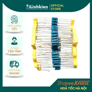Điện trở 1W 1K-1M chân đồng 1% túi 20 con đầy đủ giá trị