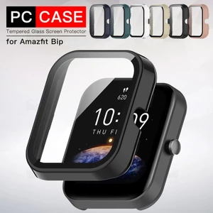 Ốp Bảo Vệ Có Kính Cường Lực Cho Huami Amazfit GTS4 GTS2 Mini GTS3 Vỏ Bảo Vệ Màn Hình Chống Trầy Xước Cho Huami Amazfit GTR3 Pro GTR4 BIP3 Pro Phụ Kiện