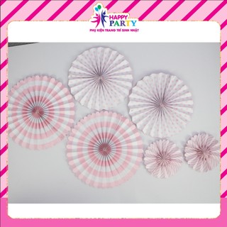 Set Quạt Giấy Trang trí Sinh Nhật Hoặc Làm Background tại Happy Party giá cũ 75k giảm còn 45k