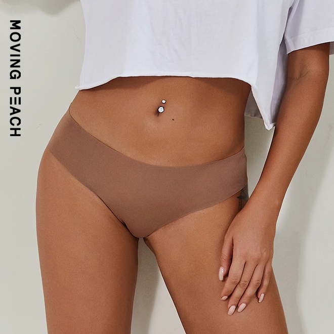Ảnh MOVING PEACH Quần lót nâng hông không đường may màu trơn sexy kích thước S-XL cho nữ 1