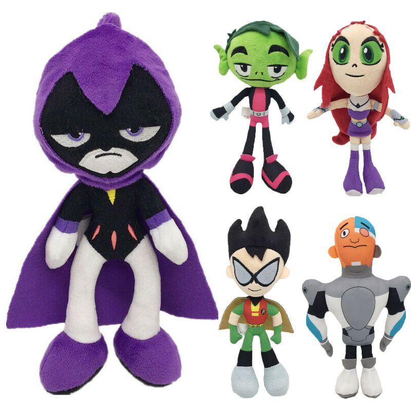Teen Dễ Thương 10 Inch Titans Go Sang Trọng Đồ Chơi Quà Tặng Có Robin Raven Beast Boy Young Dành Cho Người Hâm Mộ