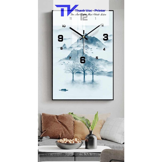 [Rẻ vô địch] Đồng Hồ Treo Tường Tráng Gương Kim Trôi Sang Trọng Dòng 40cmx80cm