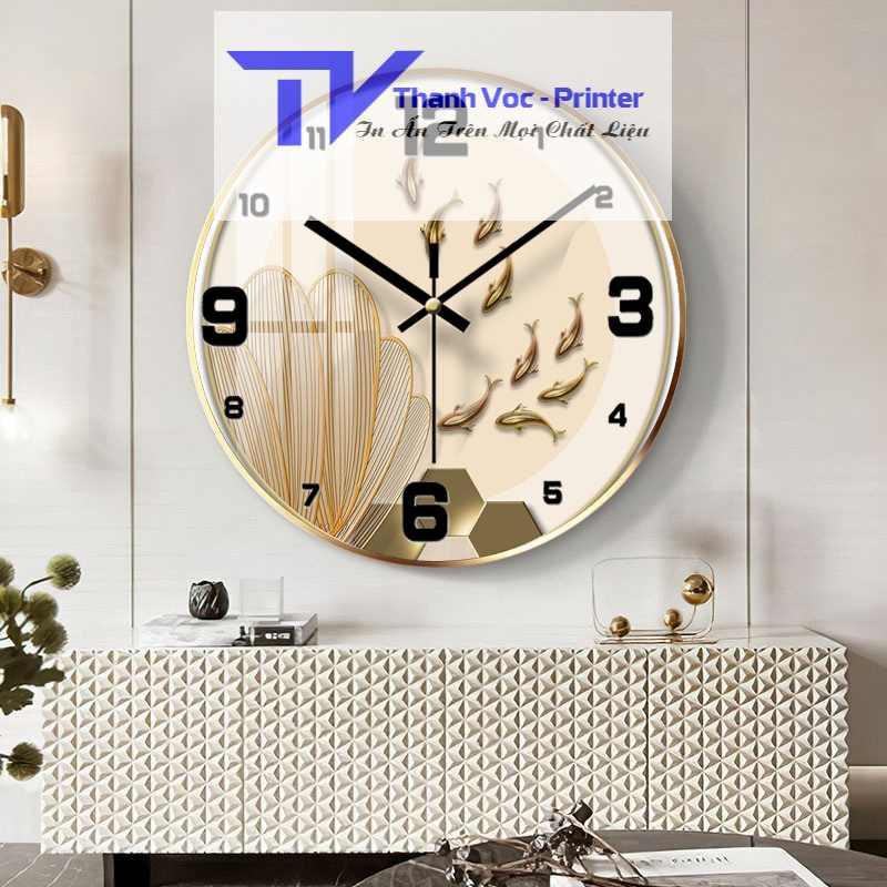 [Rẻ vô địch] Đồng Hồ Treo Tường Tráng Gương Kim Trôi Sang Trọng D30cm Và D60cm