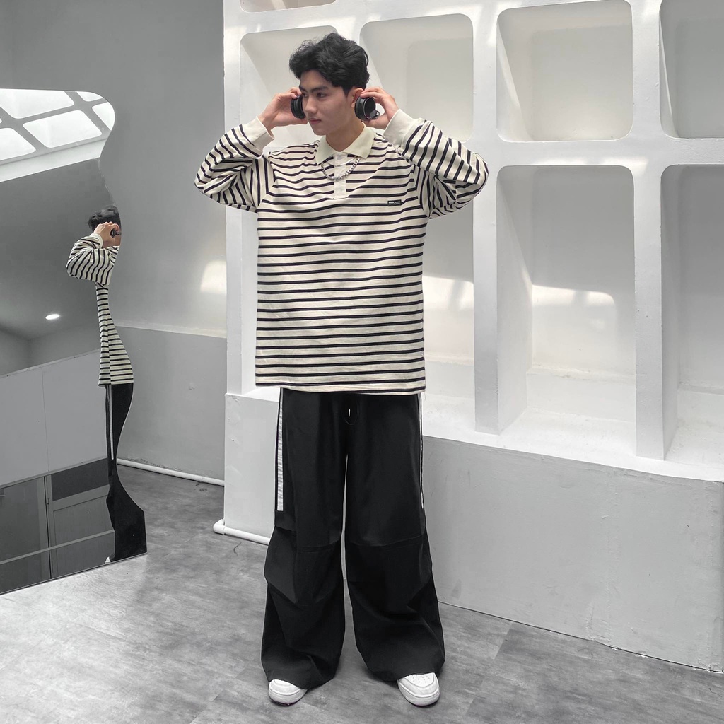 ÁO THUN FF FORM RỘNG STRIPED SWEATSHIRT, VẢI THUN 2 CHIỀU COTTON 250GSM