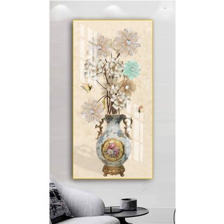 Tranh Treo Tường Hình Hoa 3D Sống Động 03 - Tranh Treo Tường Laminate Tráng Gương (50x100cm)