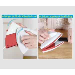 Lau kính 2 mặt nam châm PHUN SƯƠNG trực tiếp làm sạch kính cửa sổ chung cư an toàn tiện lợi hiệu quả