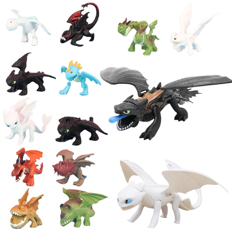 Set 12 Mô Hình Nhân Vật Phim Bí Kíp Luyện Rồng Dễ Thương