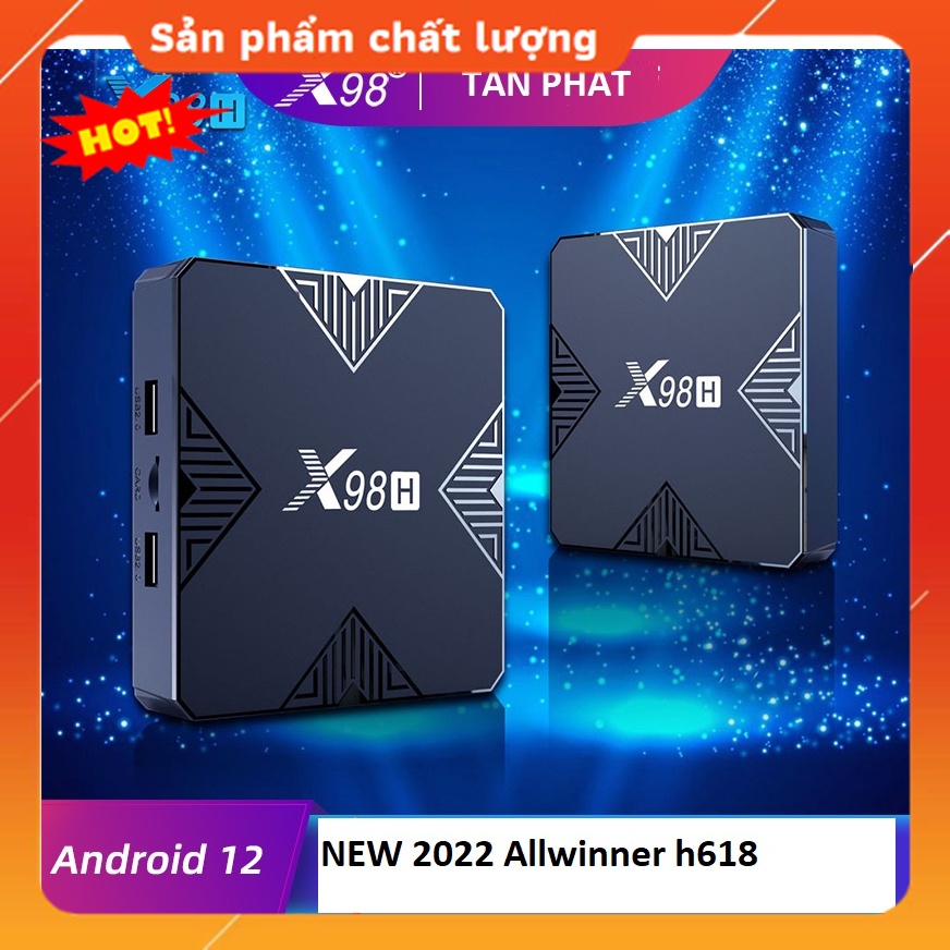 Android Box X98H, Android TV 12, Allwinner H618, Ram 4GB, Rom 32GB ...