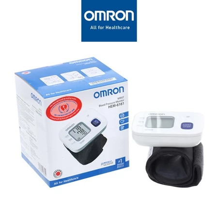 Máy đo huyết áp cổ tay tự động OMRON HEM-6161 dễ dàng thao tác bảo hành chính hãng 5 năm