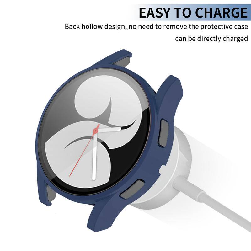 Ốp lưng kính + mờ cho Samsung Galaxy Watch 4 44mm 40mm Vỏ bảo vệ toàn diện cho Galaxy Watch4