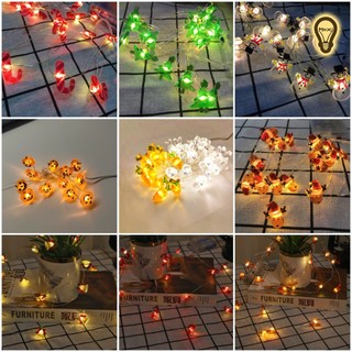 LED Đèn led dây đom đóm dùng PIN USB hình ông già noel các mẫu trang trí decor giáng sinh lung linh 3M30