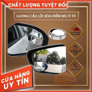 GƯƠNG CẦU LỒI GẮN KÍNH HẬU XOAY 360 XÓA ĐIỂM MÙ CHO Ô TÔ - HÀNG CAO CẤP LOẠI 1 - TRÁNG BẠC SANG TRỌNG