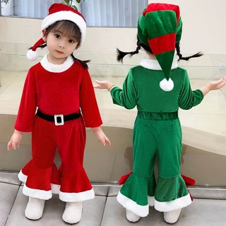 Trang phục tiệc gia đình sang trọng Giáng sinh có mũ ông già Noel
