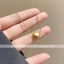 Dây chuyền trái tim chất liệu titan không gỉ mạ vàng 18k thiết kế trẻ trung xinh xắn dành cho nữ