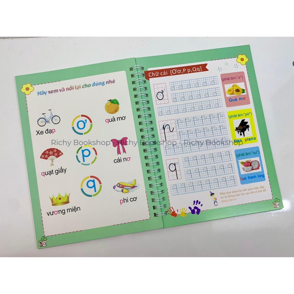 Sách - Bộ 3 Cuốn Luyện Viết Các Nét Cơ Bản, Chữ Đẹp, Số Đẹp - vở luyện viết tự xóa thần kì