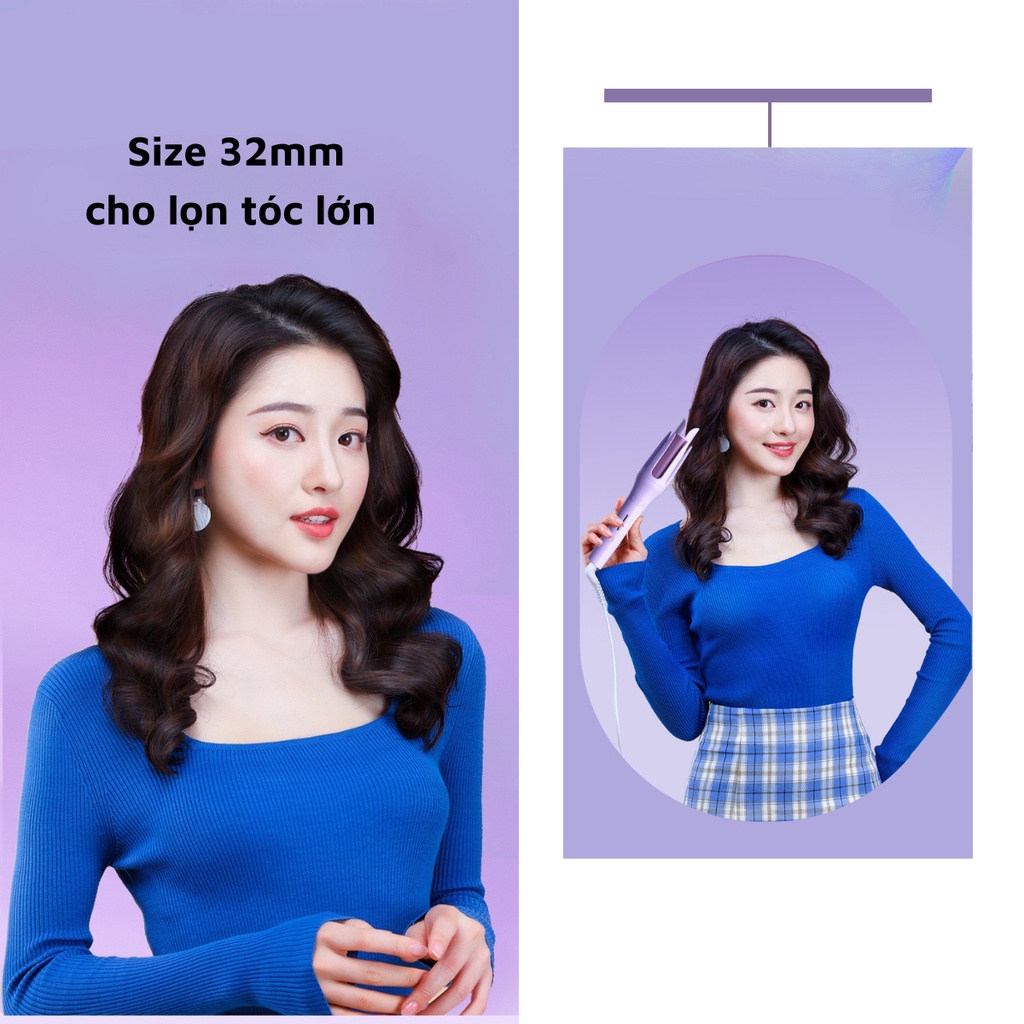 Ảnh Máy Uốn Tóc Xoay 360 Độ Nanomax XN-391 Tích Hợp Ion, 4 Mức Nhiệt Điều Chỉnh Tiện Lợi, Bh 6 Tháng 4