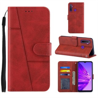 Dành Cho Realme 5 6i 8 9 Pro V13 9i Plus V25 5G C35 Narzo 50A PRIME 4G Ví Sang Trọng Lật Retro Kinh Doanh Mờ Bao Da