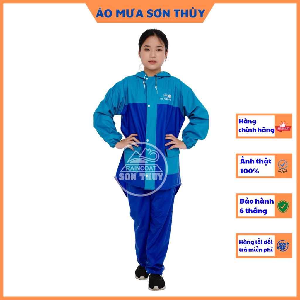 Bộ mưa trẻ em tuổi teen và người lớn cao 1m4-1m52, bộ áo mưa nhựa PVC cao cấp dày dặn, màu sắc tươi sáng cho học sinh | BigBuy360 - bigbuy360.vn