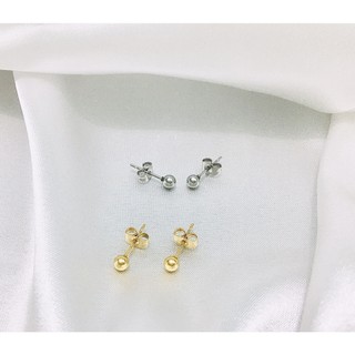 Khuyên tai unisex basic - Bông tai bi đầu tròn cá tính nhiều màu LINDO Titan không đen, không gỉ thích hợp đeo mọi dịp