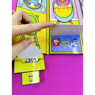 Bộ nhà gia đình Pop It - búp bê giấy