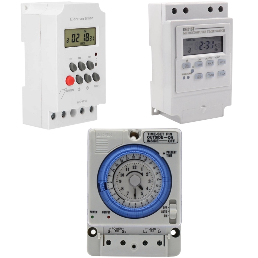 Timer tuần KG316T, KG316T-II, TB35-N công tắc hẹn 24 giờ, 168 giờ cài ...