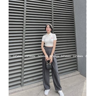 (Ảnh thật) Quần tây nữ ống rộng cap dán phong cách hàn quốc mã Capdan001