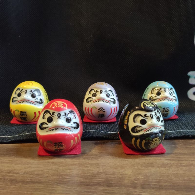 [QUÀ TẶNG MAY MẮN/PHONG THỦY] Bộ Daruma nhỏ 4,5cm/Daruma mèo