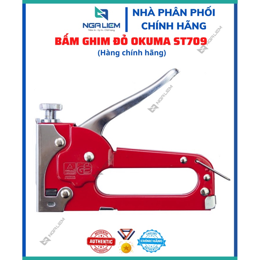Bấm ghim đỏ Okuma ST709 (9000) | Shopee Việt Nam