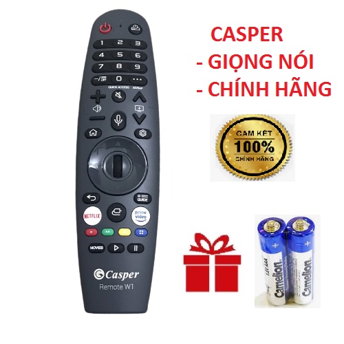 Điều khiển tivi casper giọng nói w1, Remote Smart Tivi Casper 4K 55 Inch 55UW6000