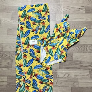 BỘ BIKINI HỌA TIẾT LÔNG VŨ KÈM KHĂN CAO CẤP-BIKINI STORE
