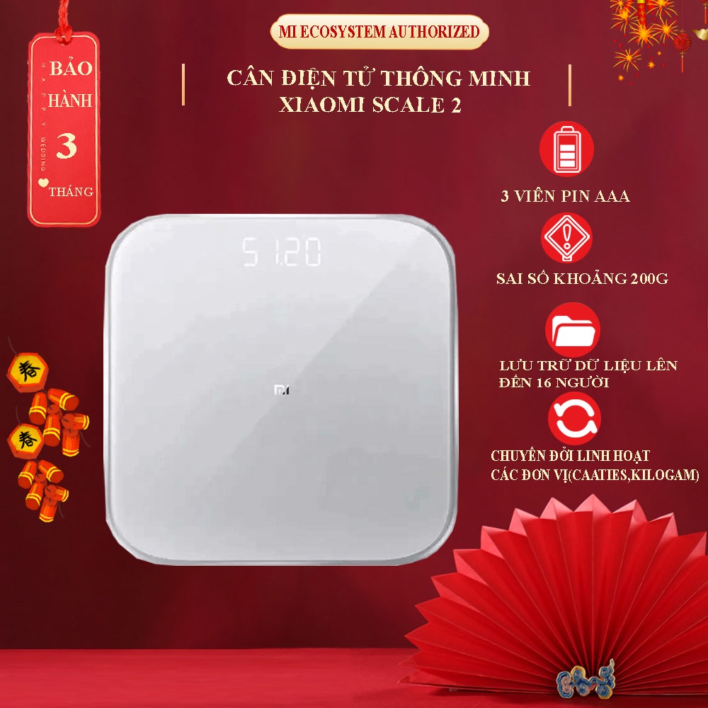 Cân điện tử sức khỏe thông minh Xiaomi Scale 2 - Bảo hành 3 tháng - Shop Điện Máy Center