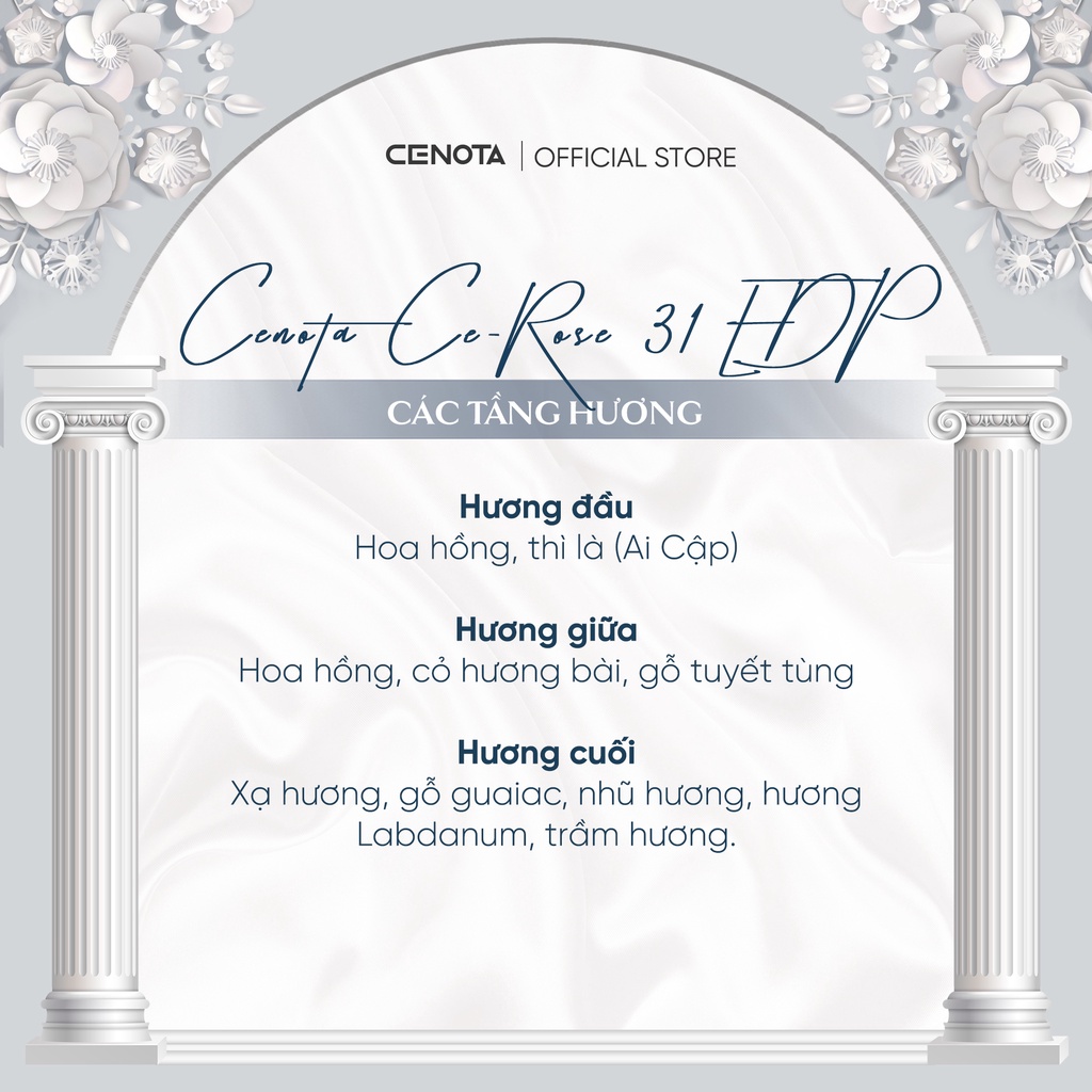 Ảnh Nước Hoa Chiết Cenota - Rose 31 EDP Tao Nhã, Thanh Lịch, Cuốn Hút 10ml - Dạng xịt tiện lợi 2