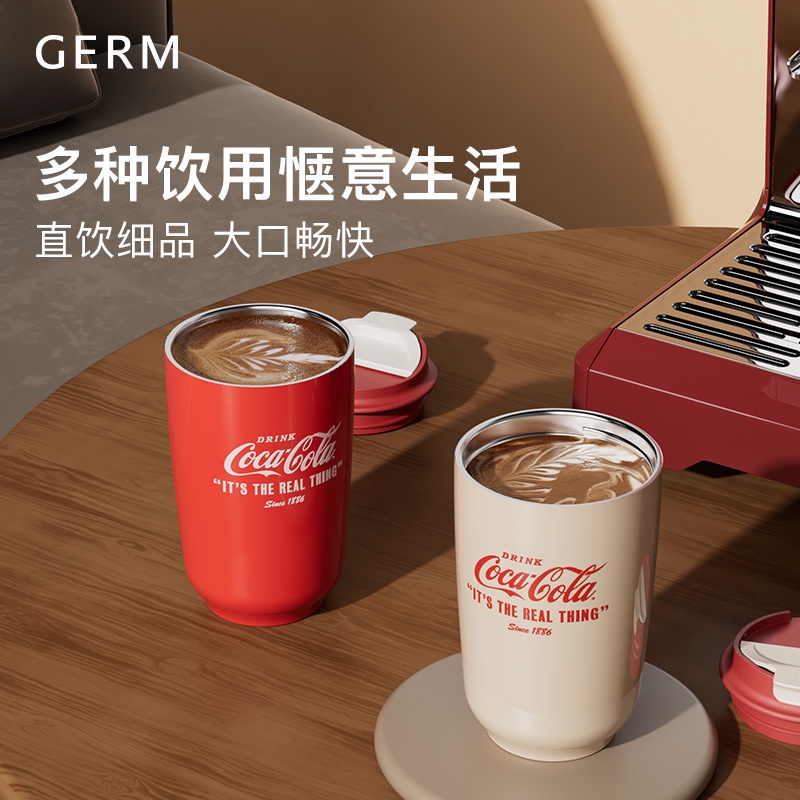 Ảnh Mầm Coca-Cola Cốc giữ nhiệt đồng thương hiệu Ủy quyền chính hãng Bể bên trong bằng thép không gỉ 316 cấp 500ML 3