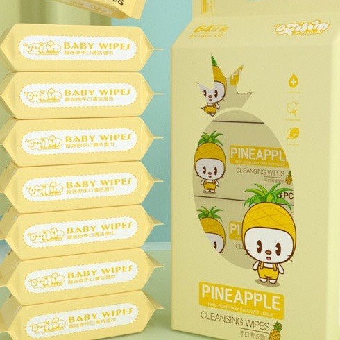 [Set 8 Gói/ 64 tờ] Khăn giấy ướt mini bỏ túi tiện lợi, khăn ướt an toàn cho da tiện dụng