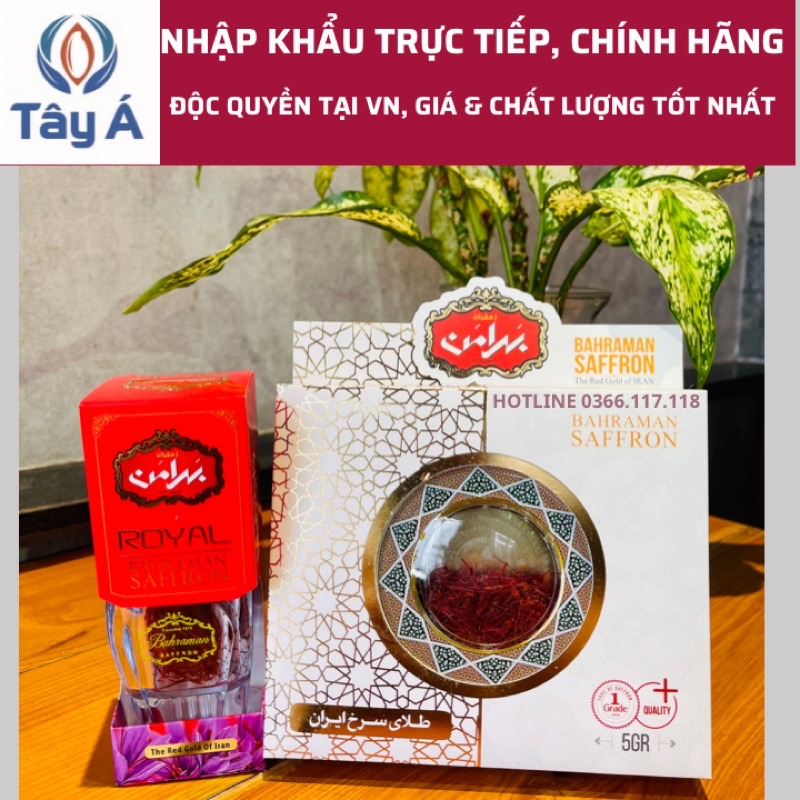 CHÍNH HÃNG] - SAFFRON TÂY Á Bahraman Super Negin - 5gram - nhuỵ