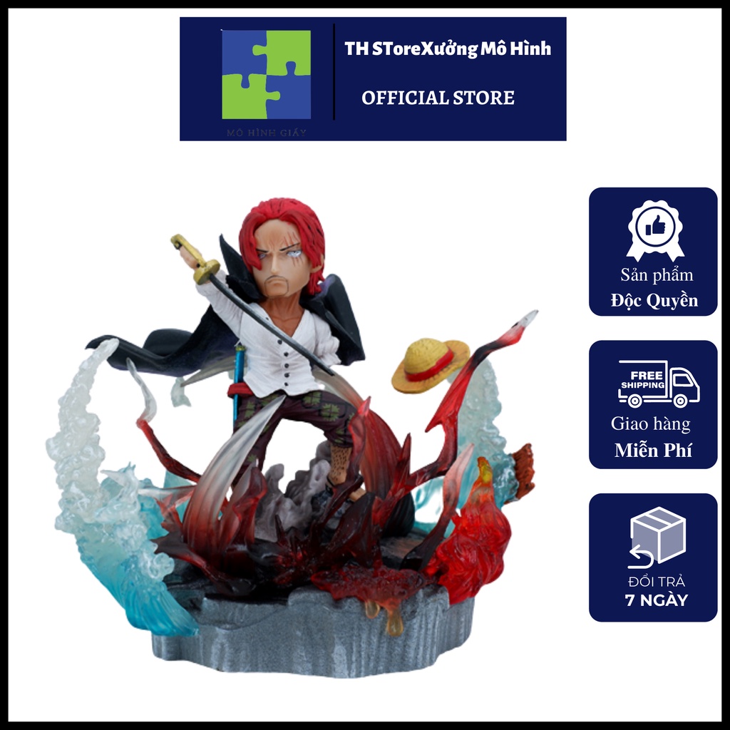 Mô hình One Piece Shanks Chibi cao 11cm fullbox màu, Figure anime One ...