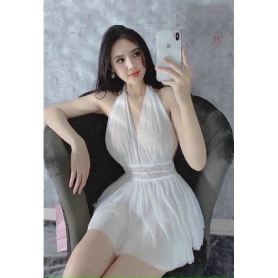 Váy ngủ sexy xuyên thấu, đầm ngủ gợi cảm quyến rũ hàng nhập cao cấp VNS159