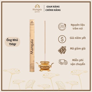 Nhang Trầm Hương Cao Cấp MANGALA Ống Trắng 38cm | 105-180 Nén từ Bột Trầm Núi Rừng Nguyên Chất Hương Thơm Nồng Đậm