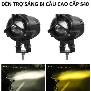 Đèn trợ sáng bi cầu S40 Plus 65W lắp xe máy ô tô siêu sáng 2 màu cắt sáng chống chói cao câp dành cho khách víp